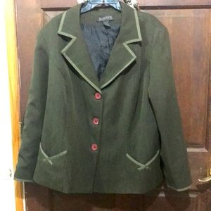 Size 22W Dark Green Power Suit